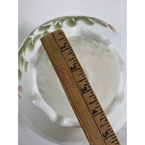 Antique Gone With The Wind Globe Lamp Shade Hand Painted Pink Floral Roses READ - Picture 10 of 14